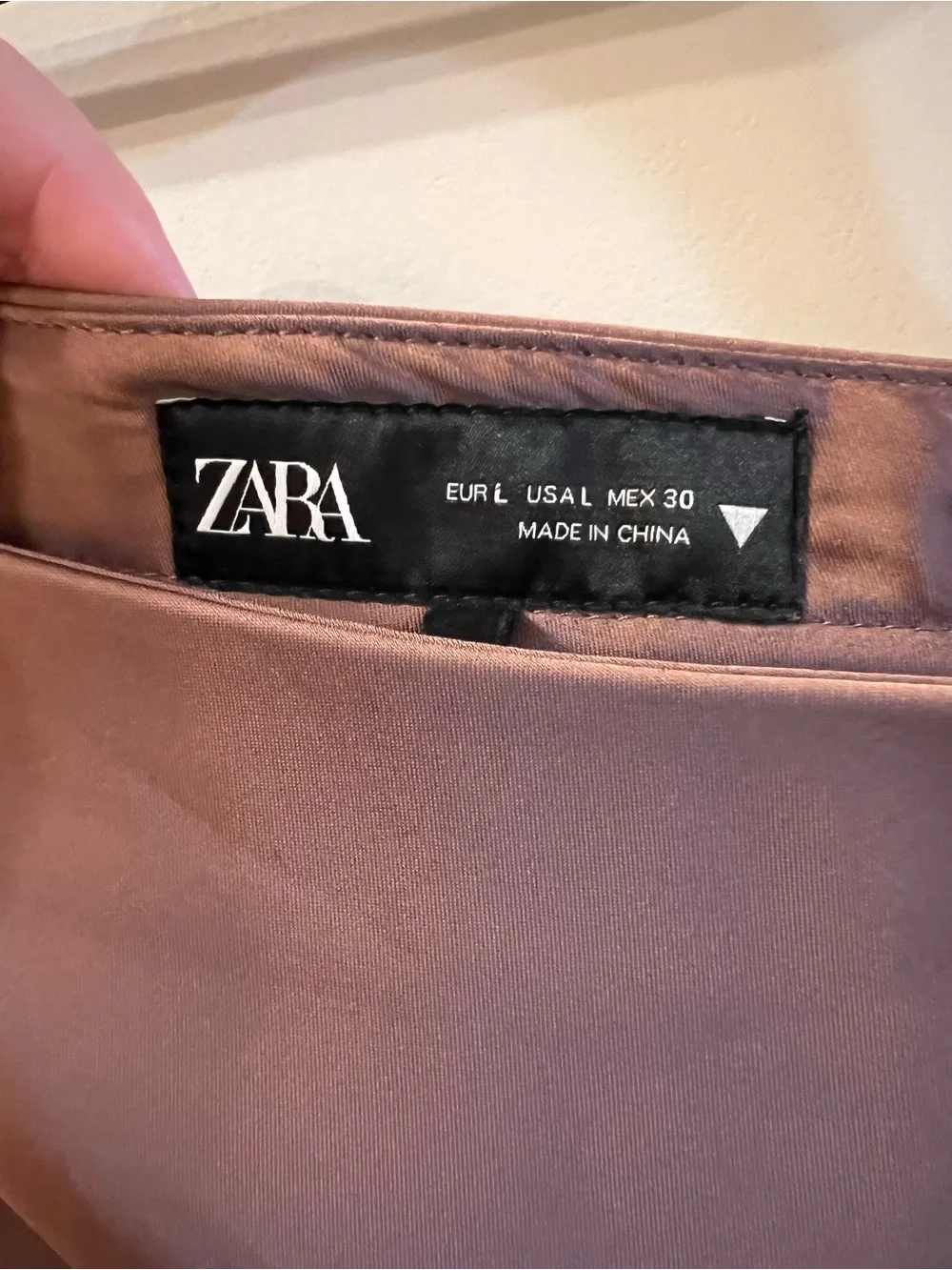 Zara Mauve Satin Skirt
